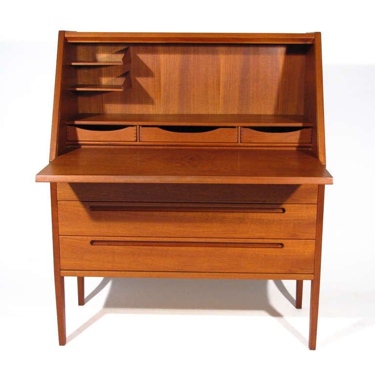 Scandinavian Modern Nils Jonsson Teak Desk For Sale