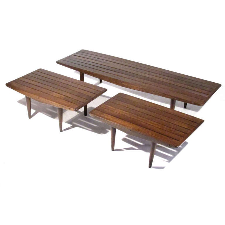 Mid-Century Slat Tables