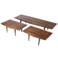 Vintage Mid-Century Slat Tables