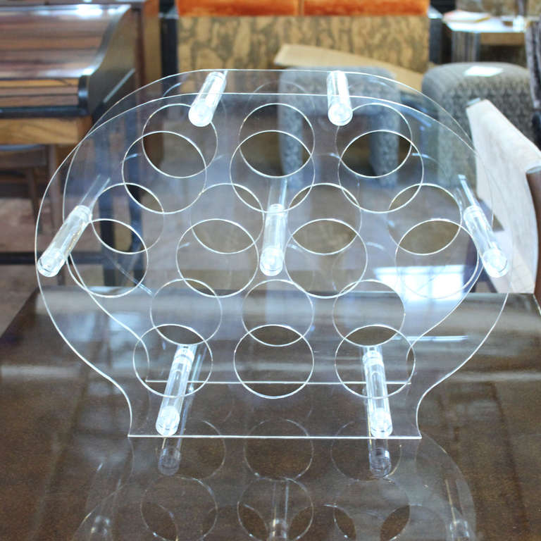 1970's Lucite Wine Rack For Sale 2