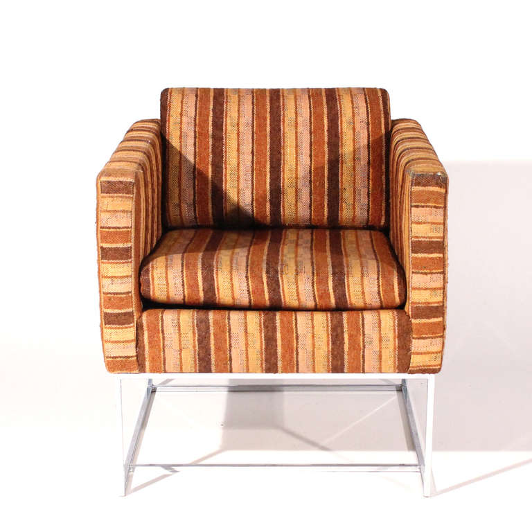 American Milo Baughman Cube Chairs For Sale