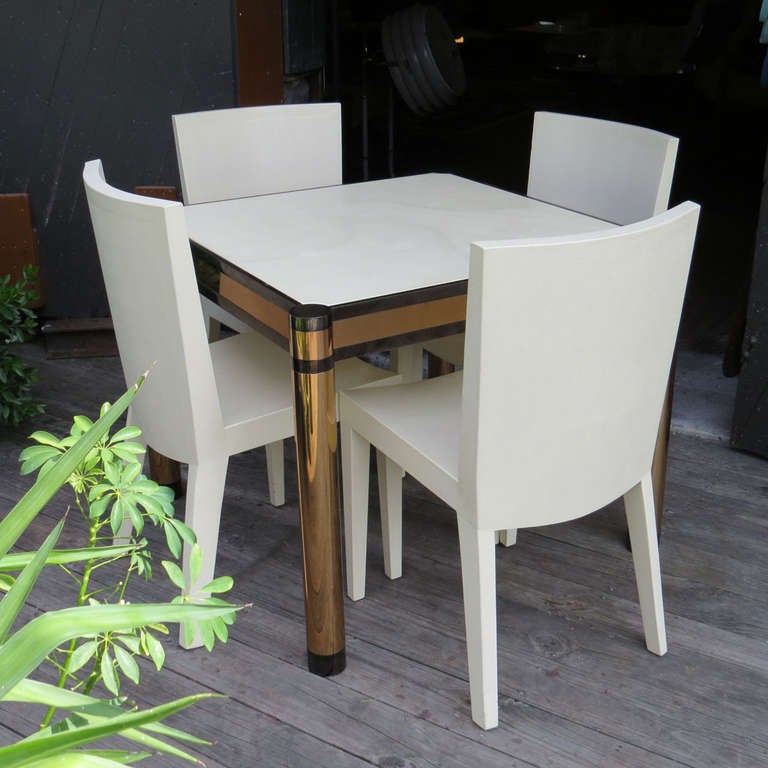 Karl Springer Table and Chairs 3