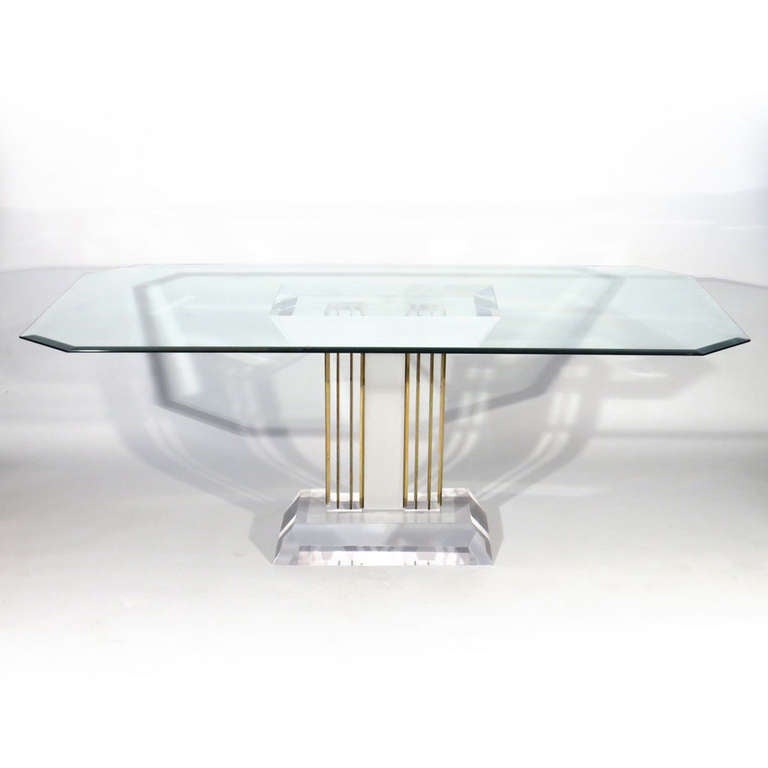 American Spectrum Lucite Table For Sale
