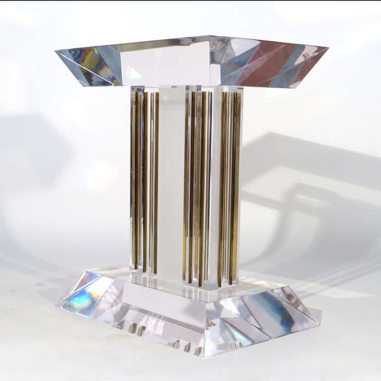 Late 20th Century Spectrum Lucite Table For Sale