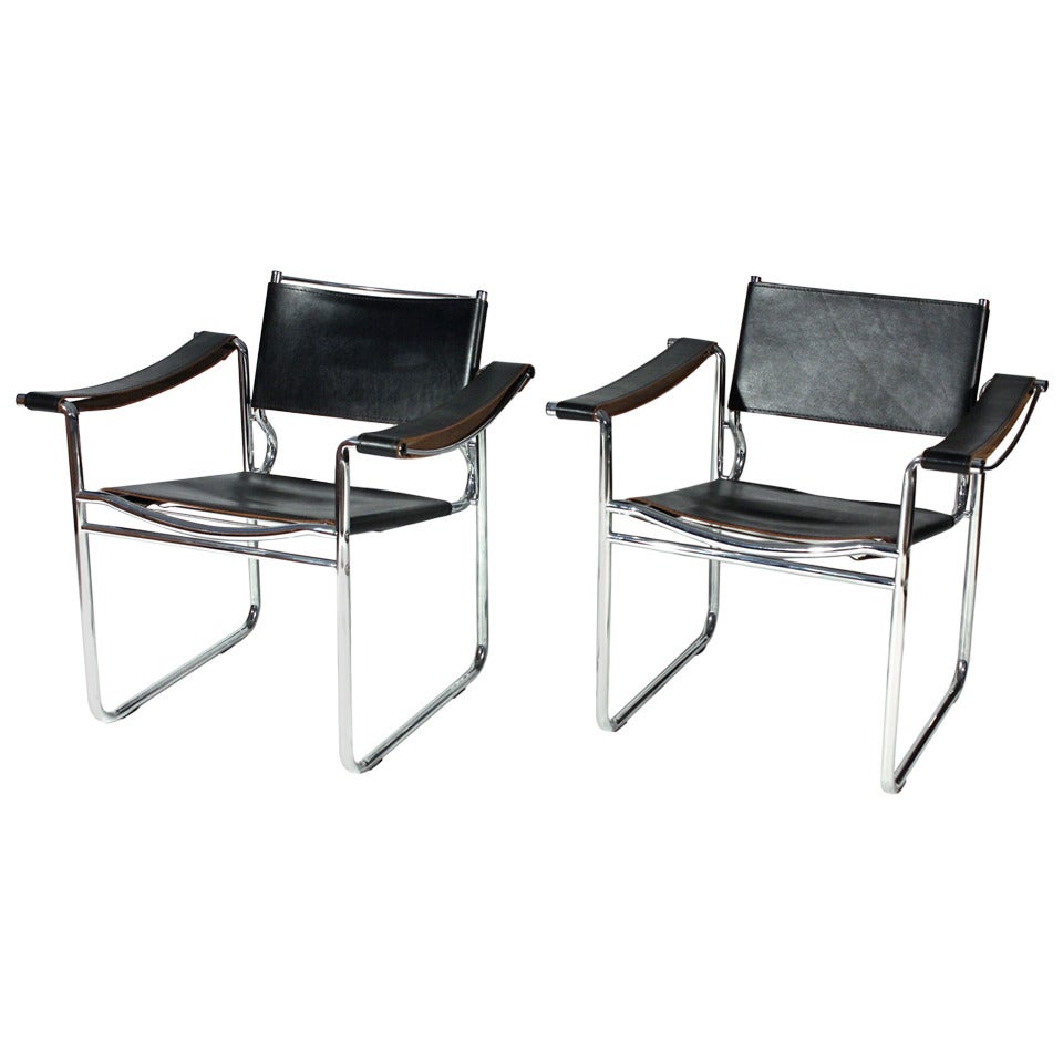After Le Corbusier LC1 Style Chairs For Sale