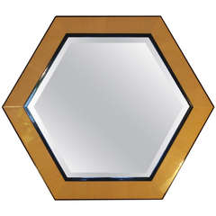 Striking Karl Springer Style Octagonal Mirror