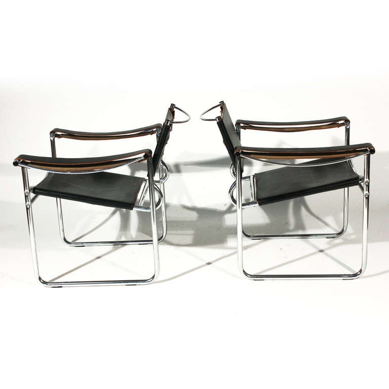 Italian After Le Corbusier LC1 Style Chairs For Sale