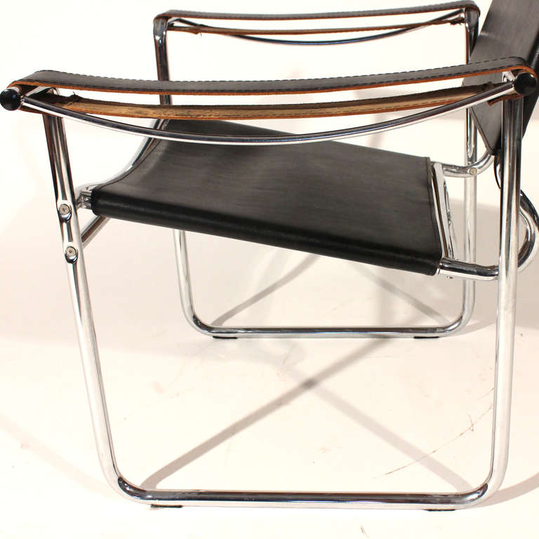 Leather After Le Corbusier LC1 Style Chairs For Sale