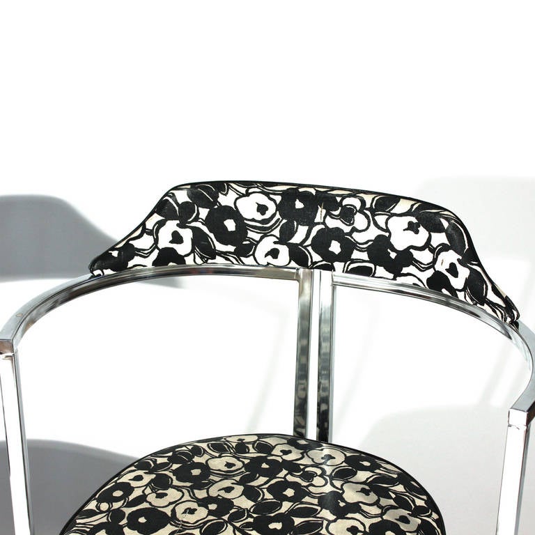 Pair of Chrome Dining Chairs For Sale 2