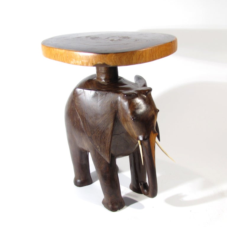 Late 20th Century Rosewood Elephant Table