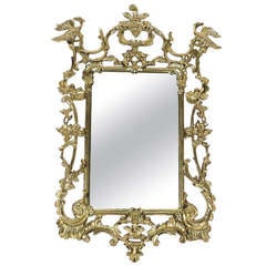 Vintage Griffin Brass Mirror