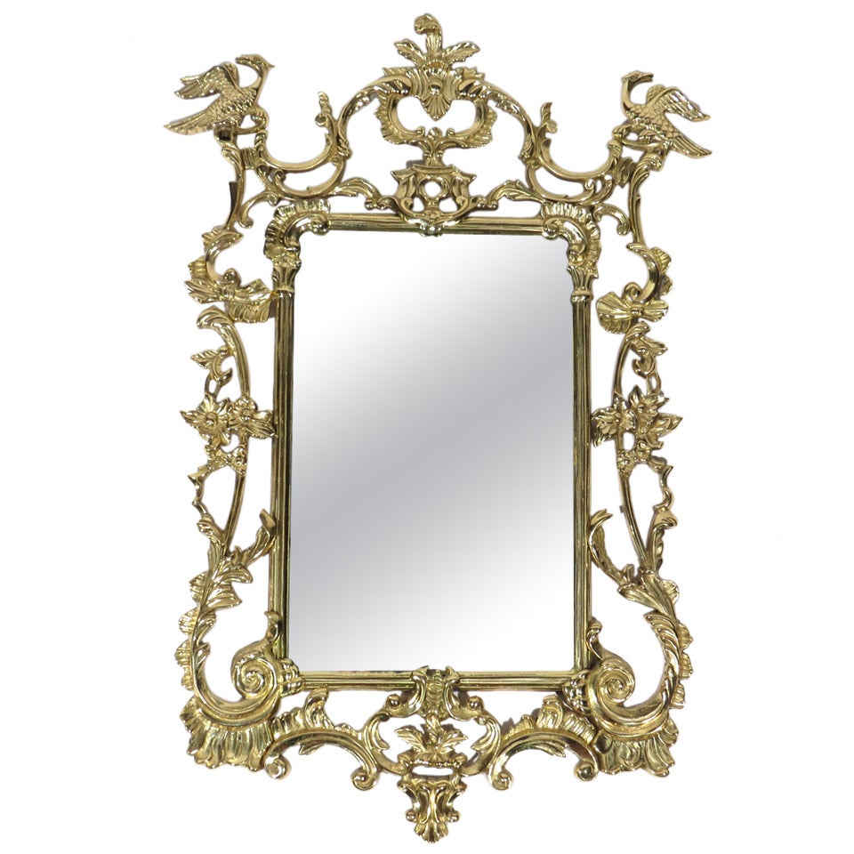 Griffin Brass Mirror For Sale