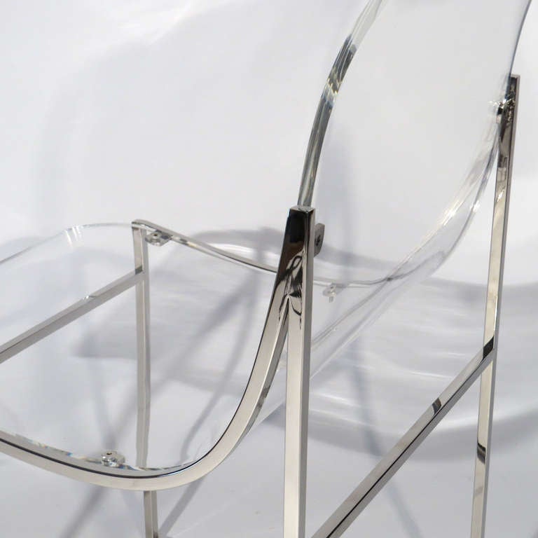 Contemporary 12 Lucite Dining Chairs For Sale
