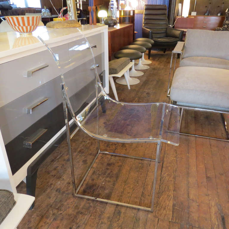 12 Lucite Dining Chairs For Sale 3