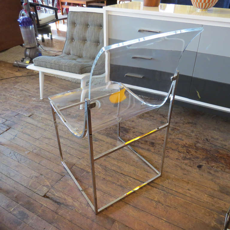 12 Lucite Dining Chairs For Sale 5