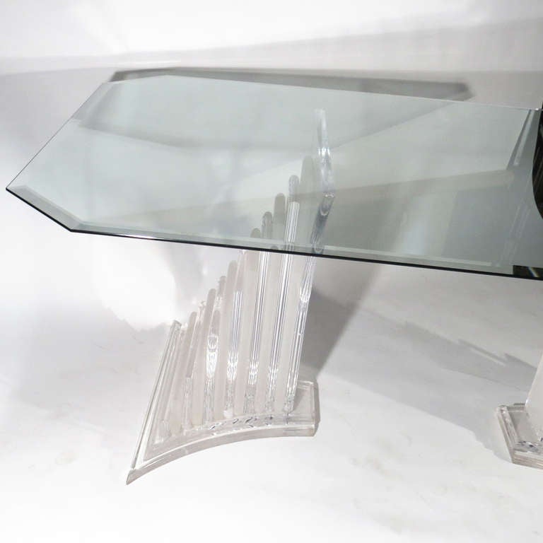 Late 20th Century Lucite Dining Table For Sale