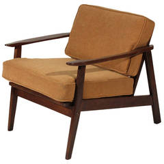 Mid-Century Modern Walnut Lounge Chair