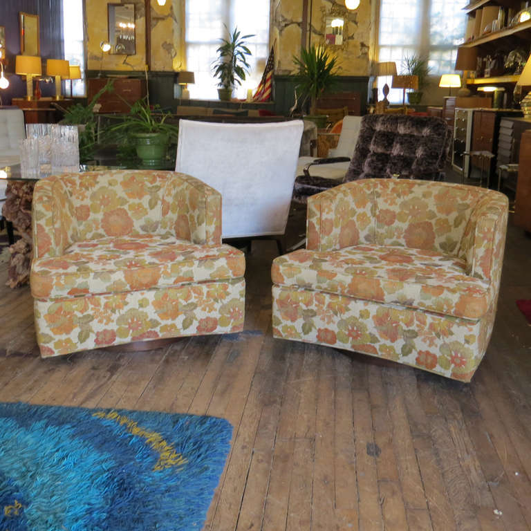 Walnut Harvey Probber Chairs For Sale