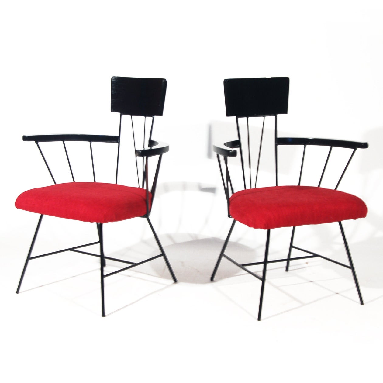 American Richard McCarthy for Selrite Wrought Iron Chairs For Sale