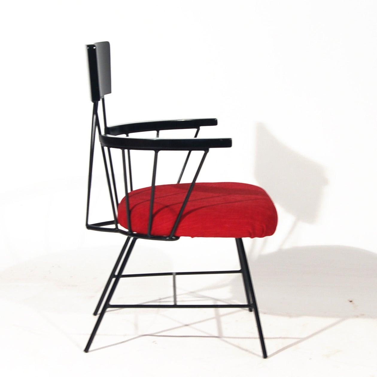 Mid-20th Century Richard McCarthy for Selrite Wrought Iron Chairs For Sale