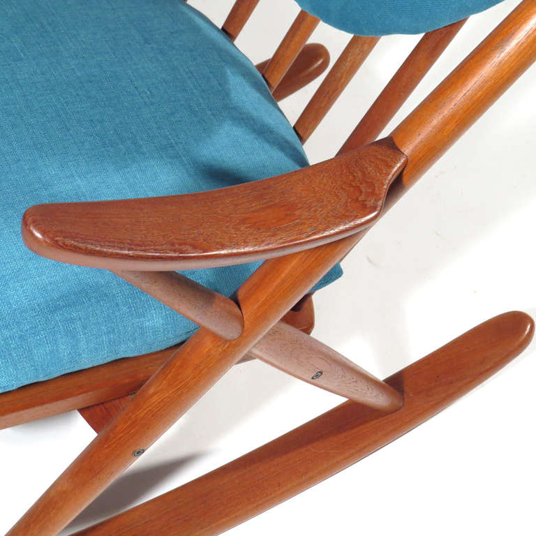 Danish Teak Rocker In Excellent Condition For Sale In Baltimore, MD