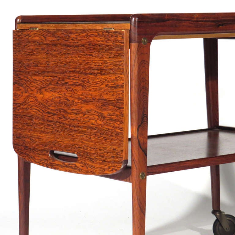 Mid-20th Century Danish Rosewood Cart For Sale