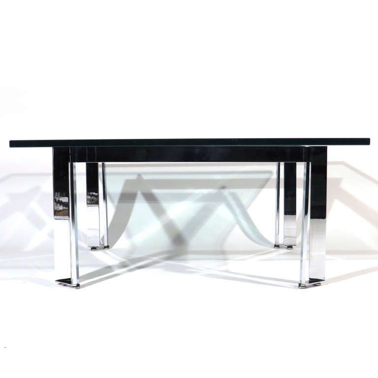 American Parallel Bar Chrome Table For Sale
