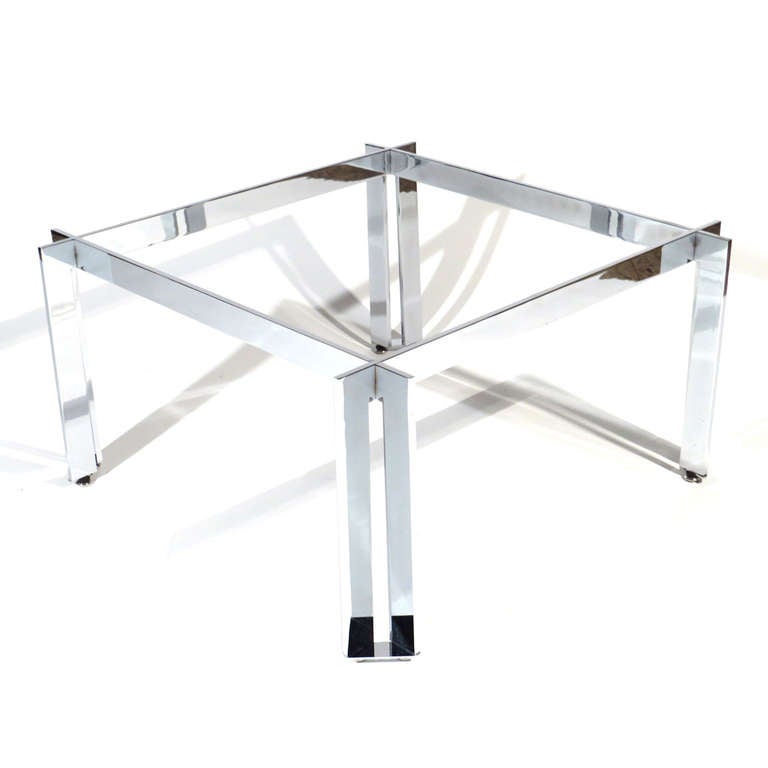 Stainless Steel Parallel Bar Chrome Table For Sale