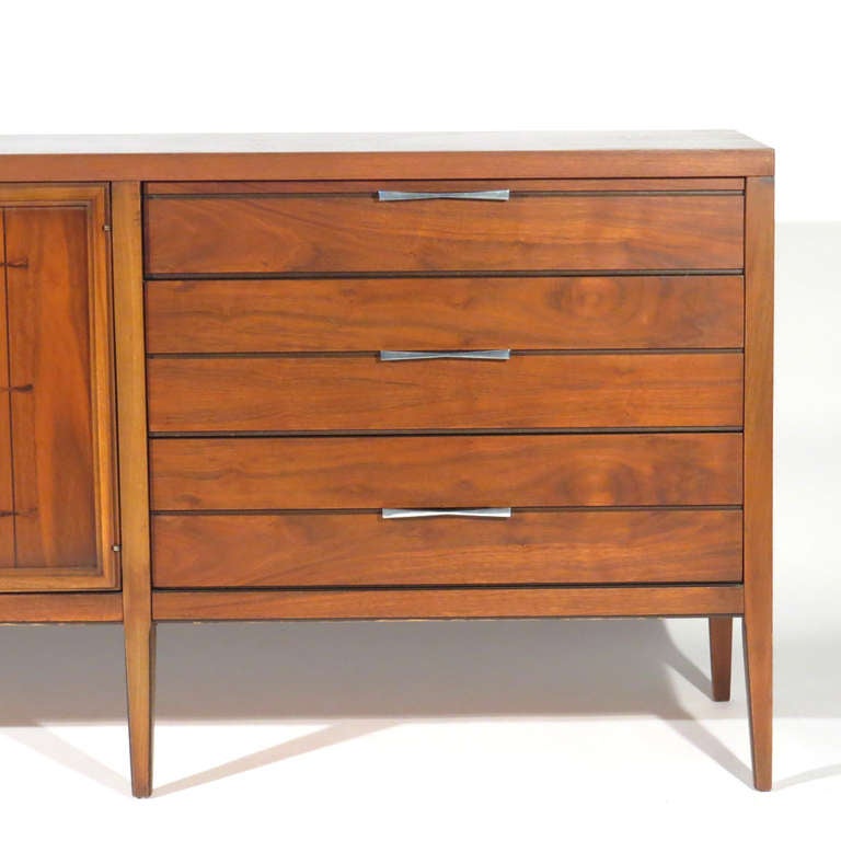 Mid-Century Modern Tuxedo Dresser For Sale