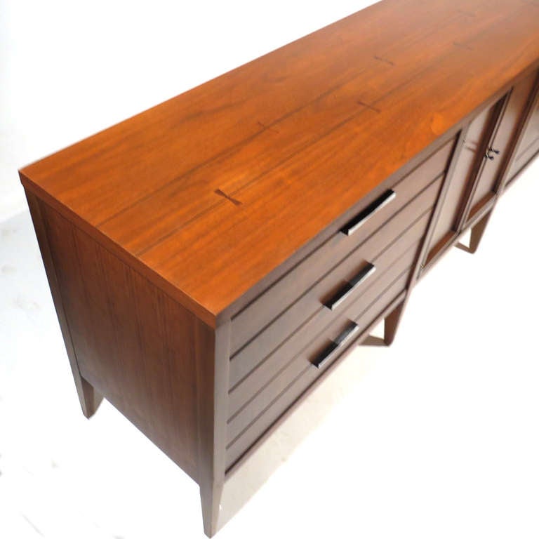 Walnut Tuxedo Dresser For Sale