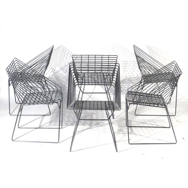 Danish Verner Panton Wire Chairs For Sale