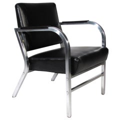 Vintage Industrial Mid-Century Reclining Chair