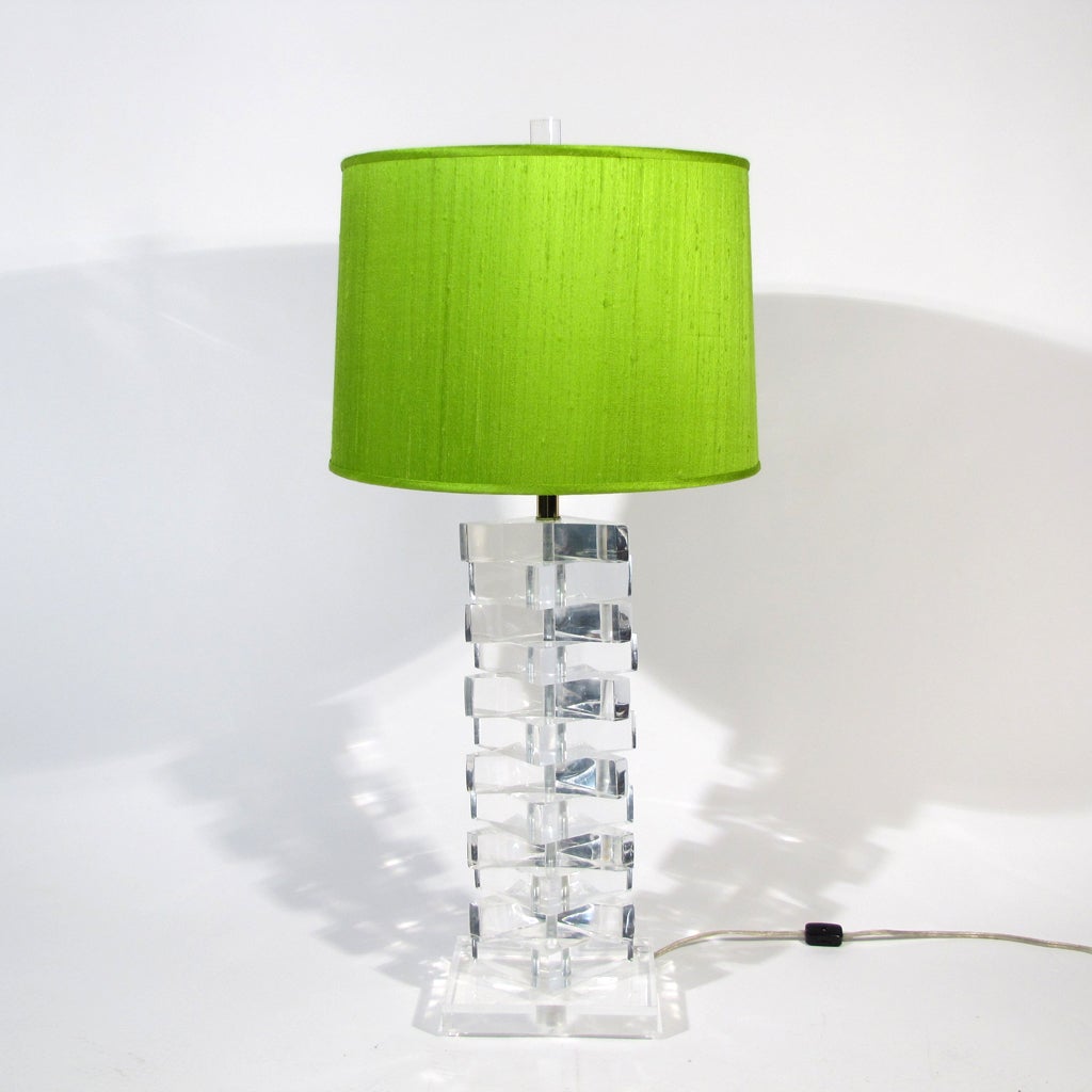 Lucite Table Lamp For Sale