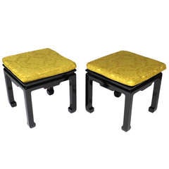 Black Lacquered Stools