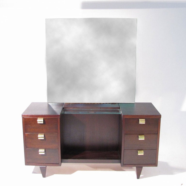 Mid-Century Mahogany Vanity