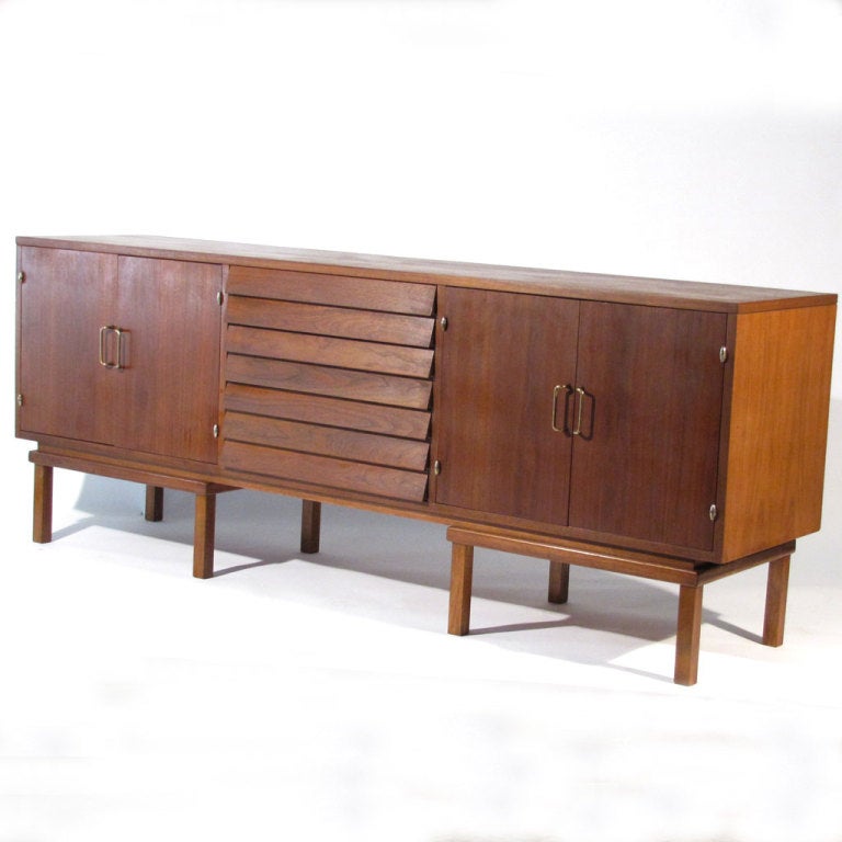 Handsome shingle front walnut sideboard from Gershun's 