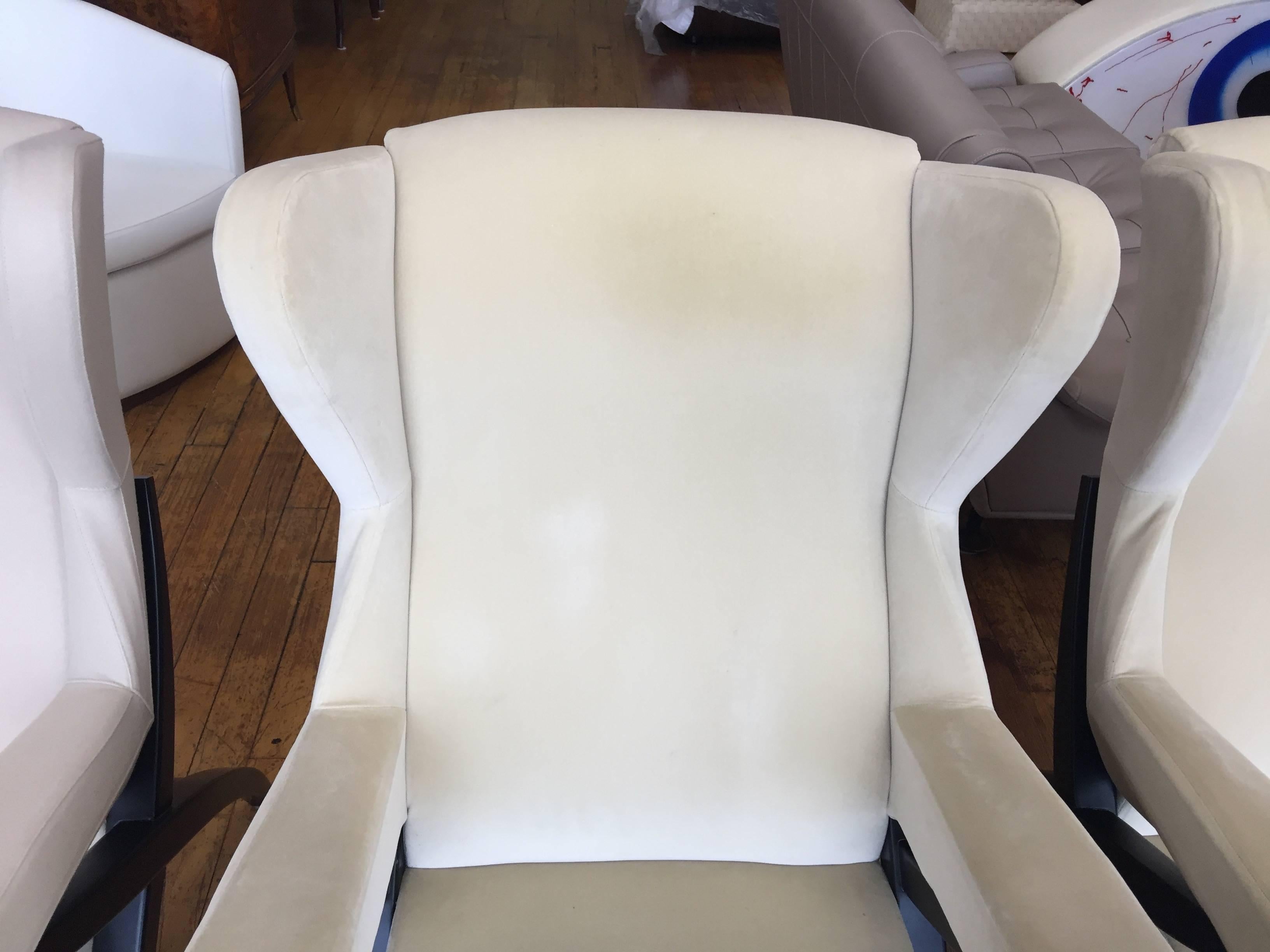 Fiorenza Lounge Chair Design by Franco Albini 1952 for Arflex, Velvet Cotton In Good Condition In Jersey City, NJ