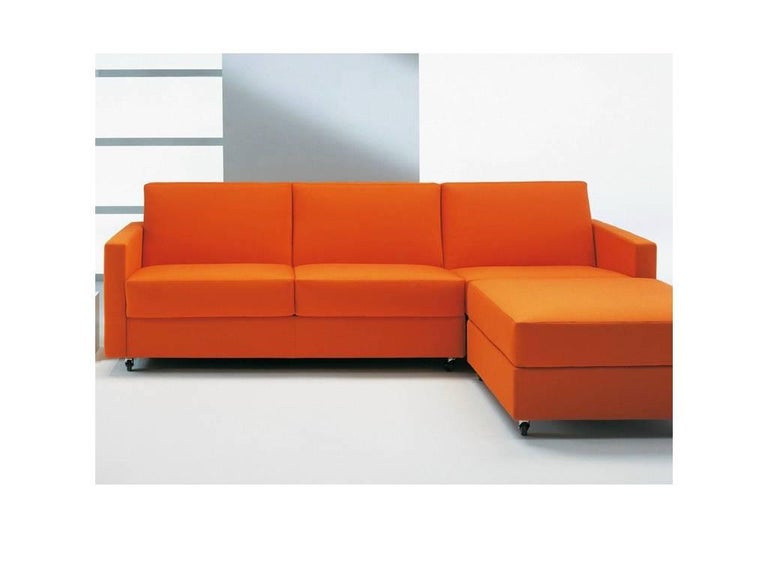 Modern Italian Sectional Sofa Beds With Storage Fabric Or Leather