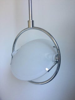 Fontana Arte Nobi Ceiling Lamp, Glass and Chrome