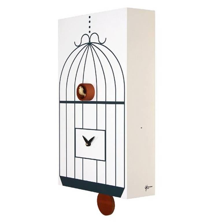 Modern Italian Cuckoo Clock Designer Gifts Idea White