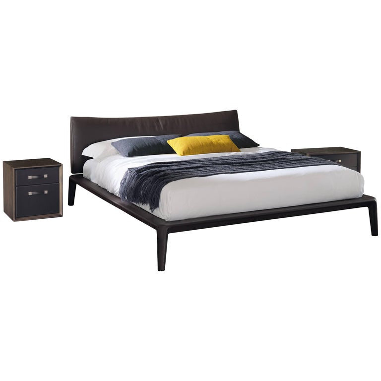 Designer Leather Bed Modern Luxury Design Made In Italy