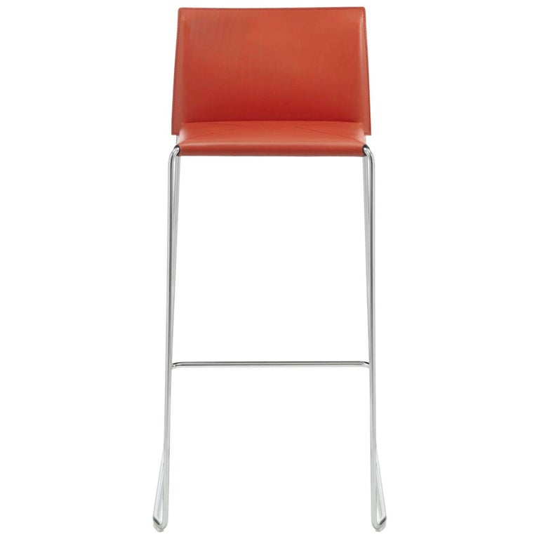 Bar Stool Italian Made Contemporary Design Leather For Sale at 1stdibs