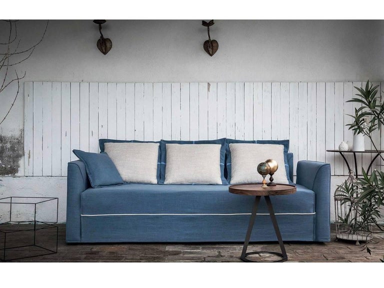Modern Italian Sofa Bed with Trundle Bed or Storage Drawers, Made in