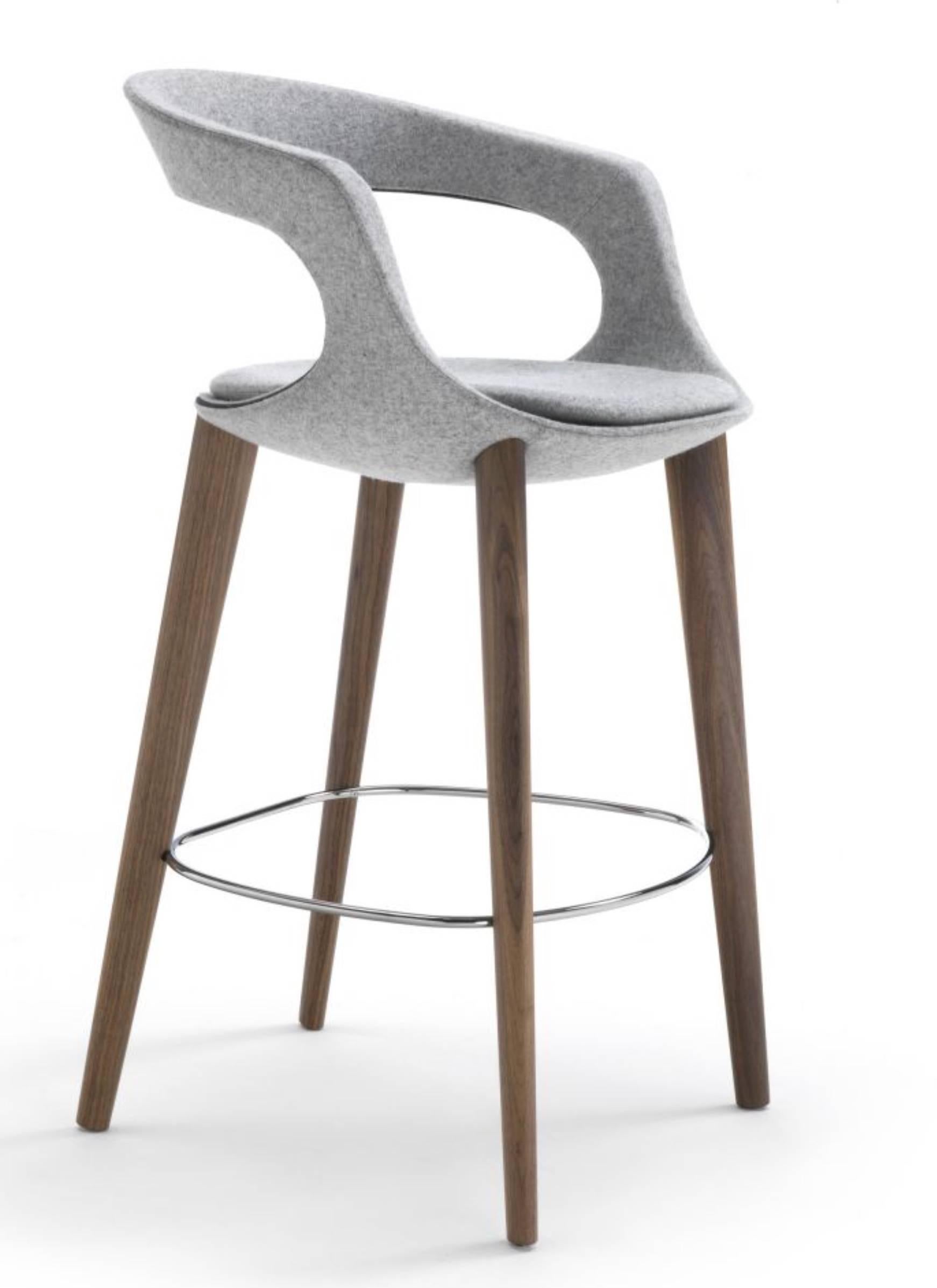 From our Italian Modern Furniture Collection: the latest designer bar stool from our selection of designer furniture custom made to order, available in many different finishes and shipped from Italy. 

You can pick this modern stool in the counter