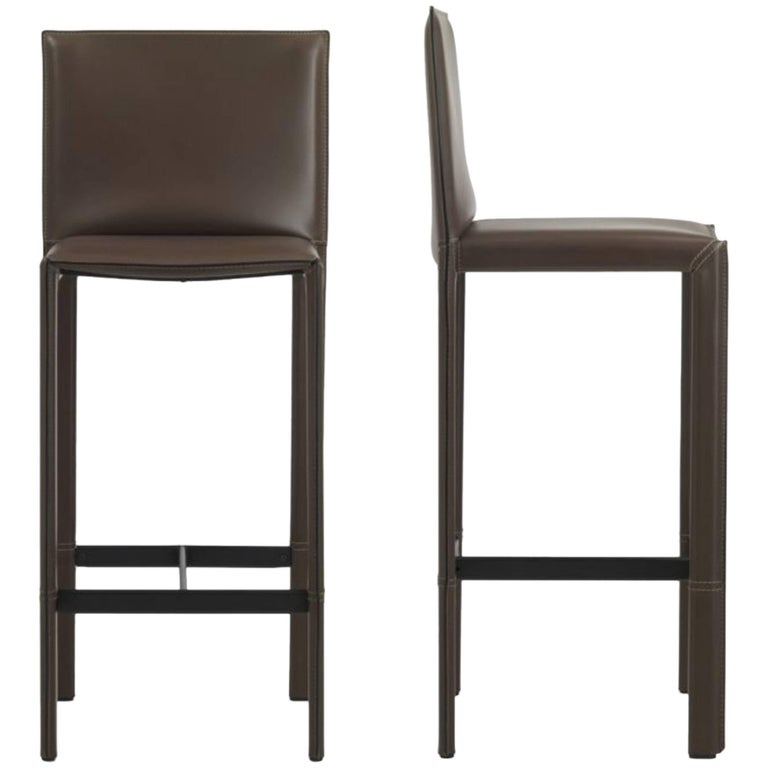 leather bar stools grey