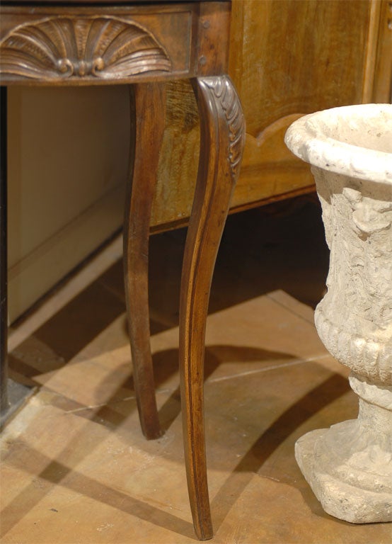 French 18th Century Louis XV Period Pewter Lavabo Mounted on Walnut Stand 2