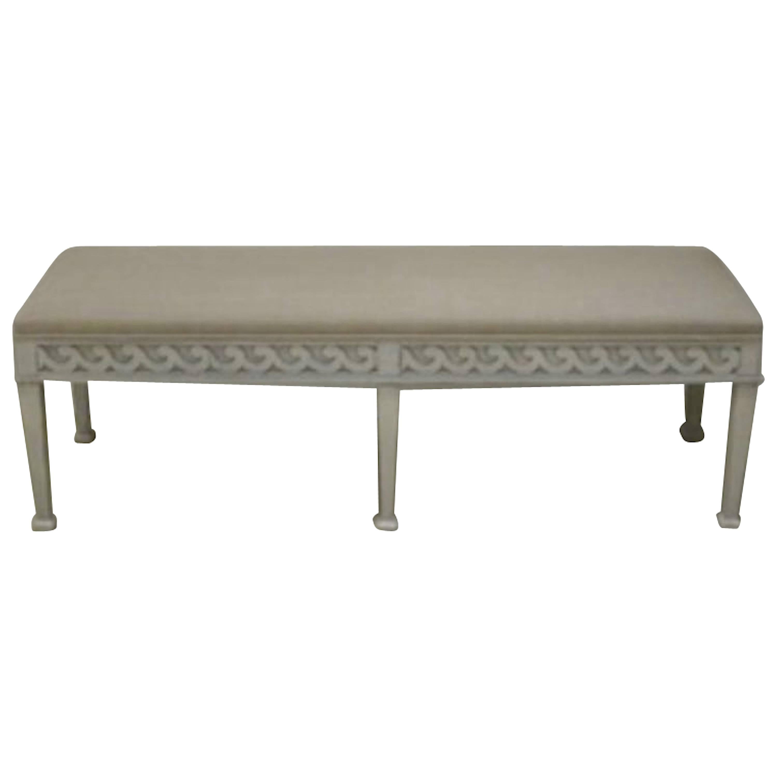 Gustavian Style Bench, England, Contemporary