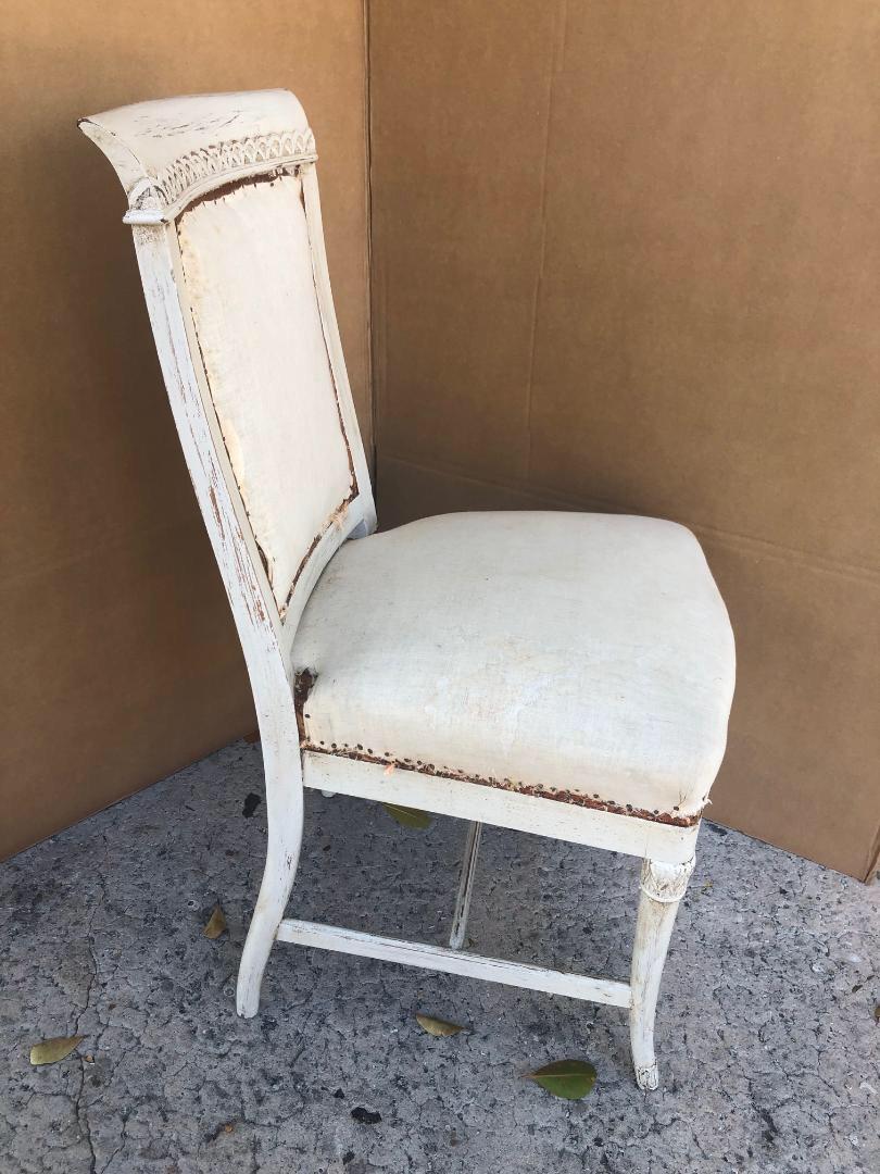 20th Century Set of Four Superb 1900s Painted French Dining Chairs