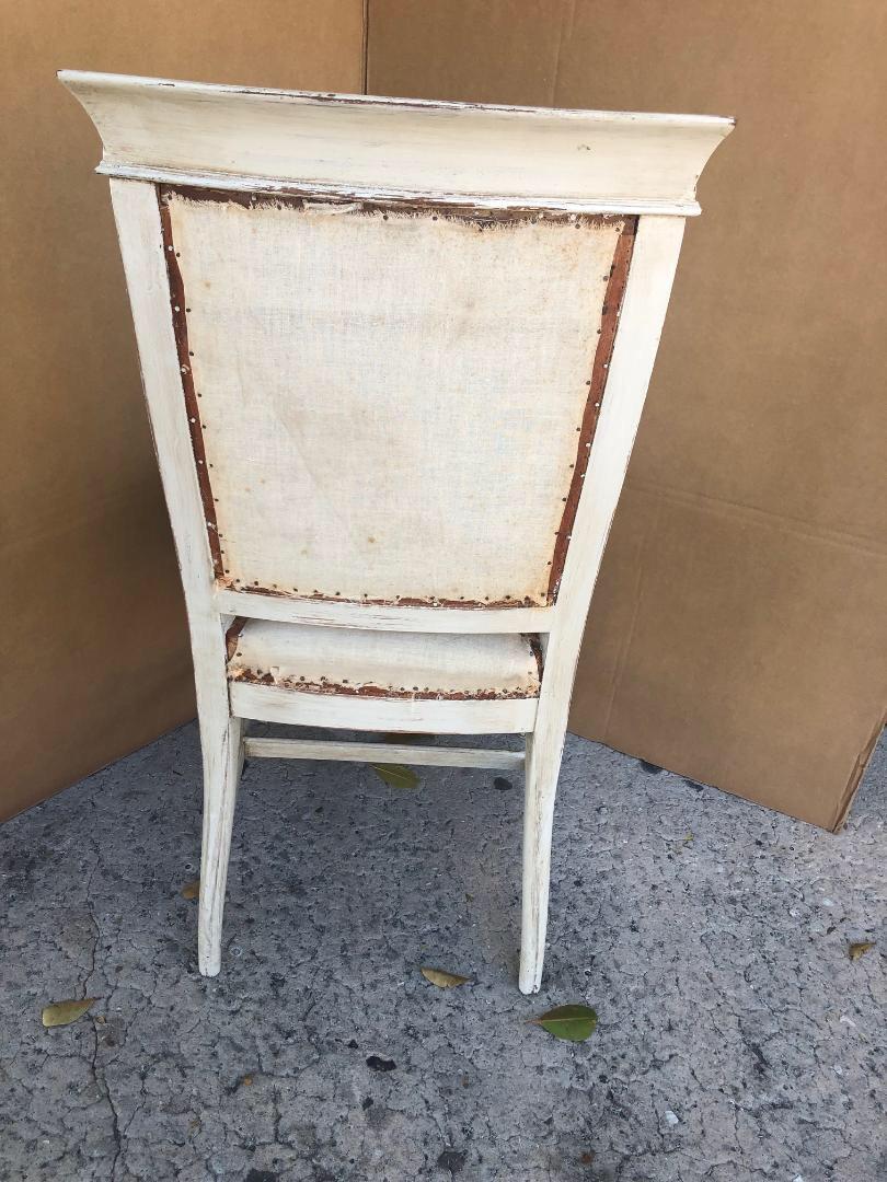 Set of Four Superb 1900s Painted French Dining Chairs 1