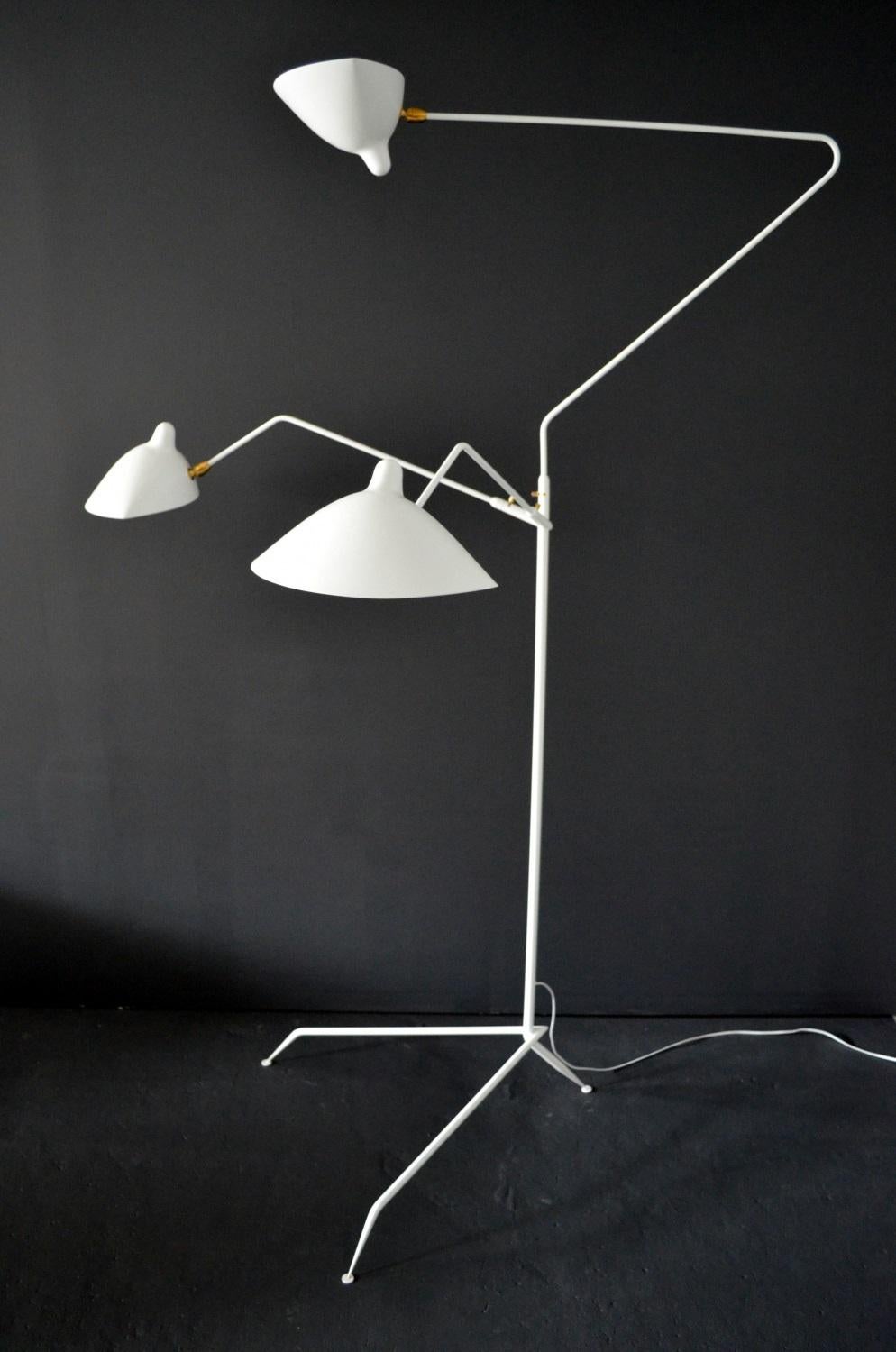 serge mouille floor lamp white